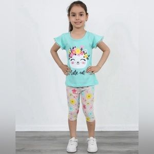 Beautiful Cute Cat Set. Brand new. 100% premium cotton.Sizes 4Y, 5Y, 6Y